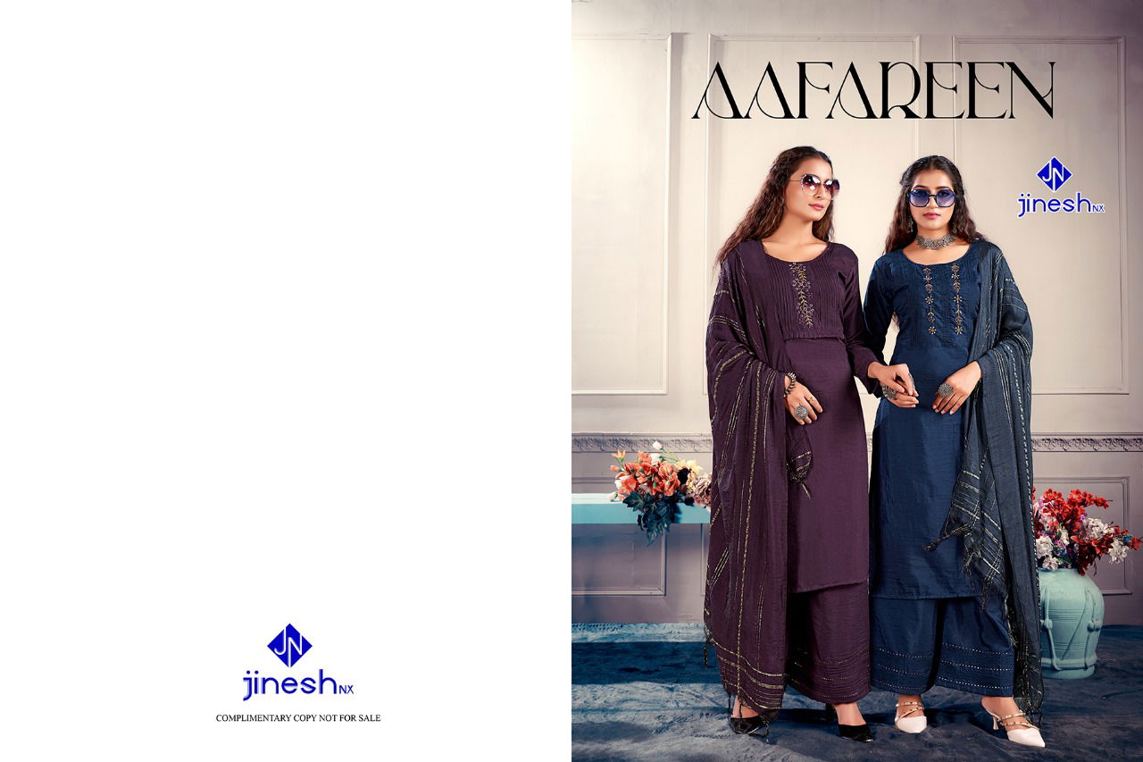 Jinesh Nx Aafreen Parampara Ethnic Wear Wholesale Kurti with Bottom Dupatta Collection
